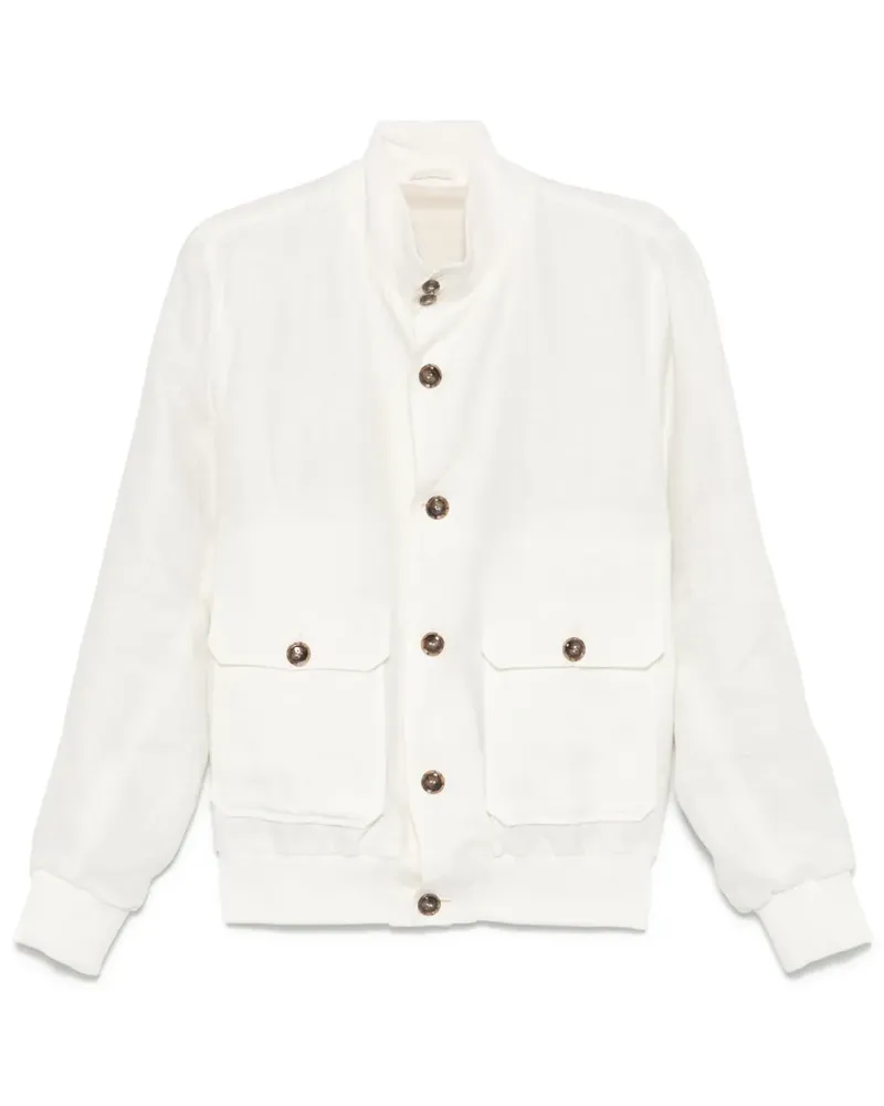 BARBA Jacke aus Leinen - Weiß Weiß
