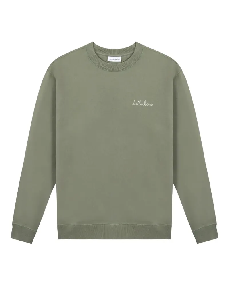 Maison Labiche Sweatshirt mit Logo-Stickerei - Grün Grün