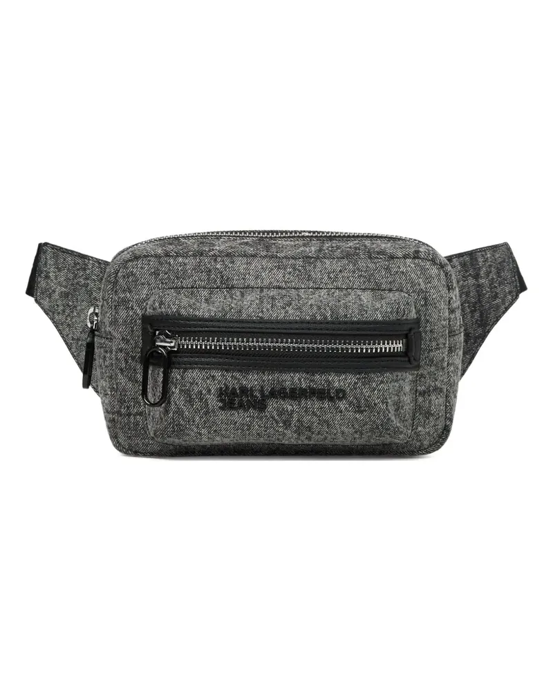 Karl Lagerfeld Ausgeblichene Jeans-Gürteltasche - Grau Grau