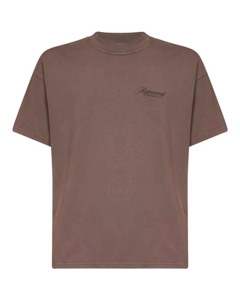 REPRESENT Owners Club logo-print T-shirt - Braun Braun