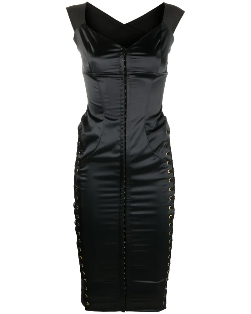 Murmur Kleid mit Schnürung - Schwarz Schwarz