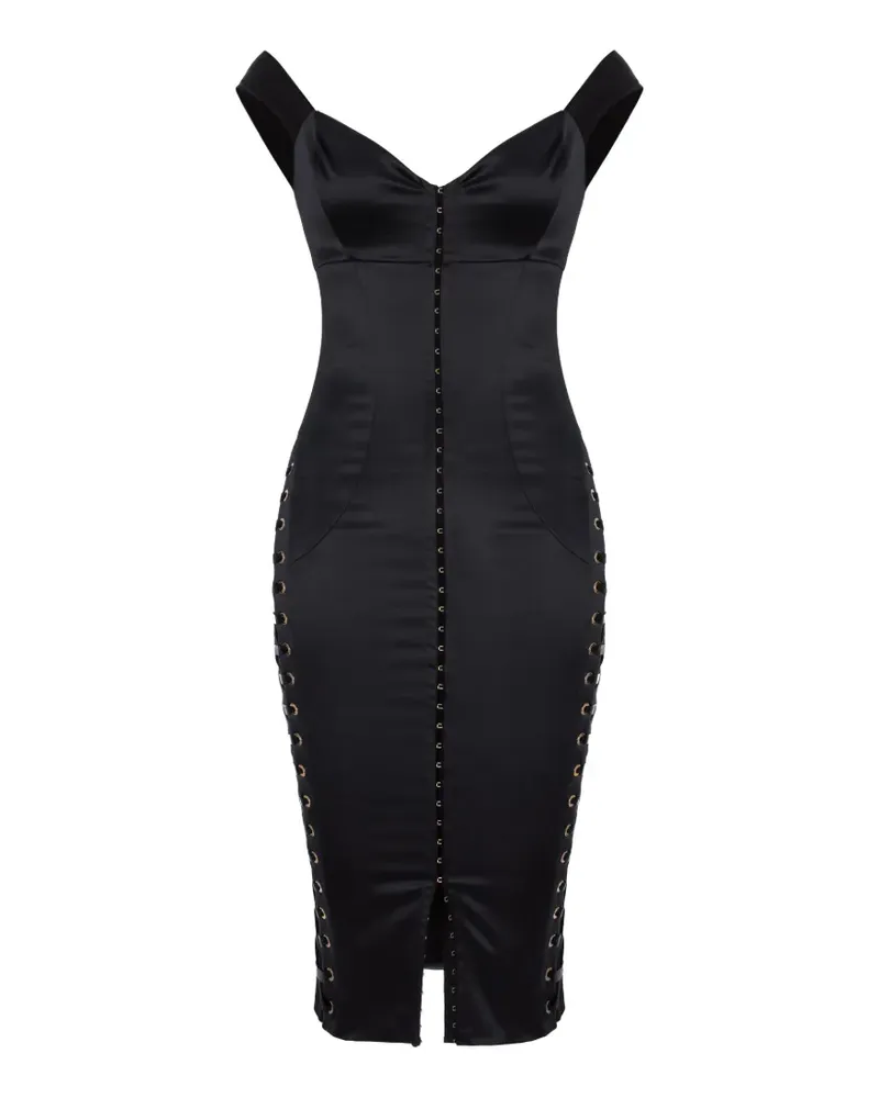 Murmur Kleid mit Schnürung - Schwarz Schwarz