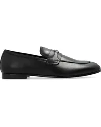 Coach Loafer mit runder Kappe Schwarz