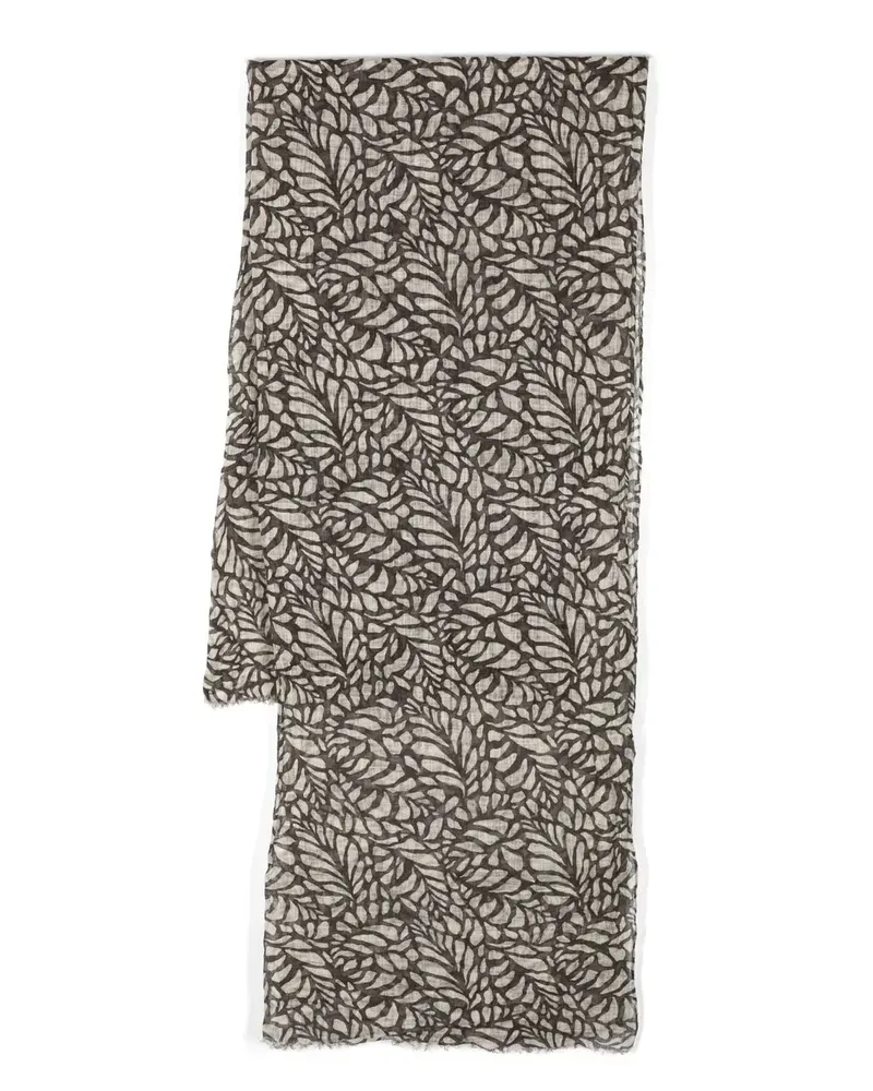 Brunello Cucinelli Schal mit grafischem Print - Nude Nude
