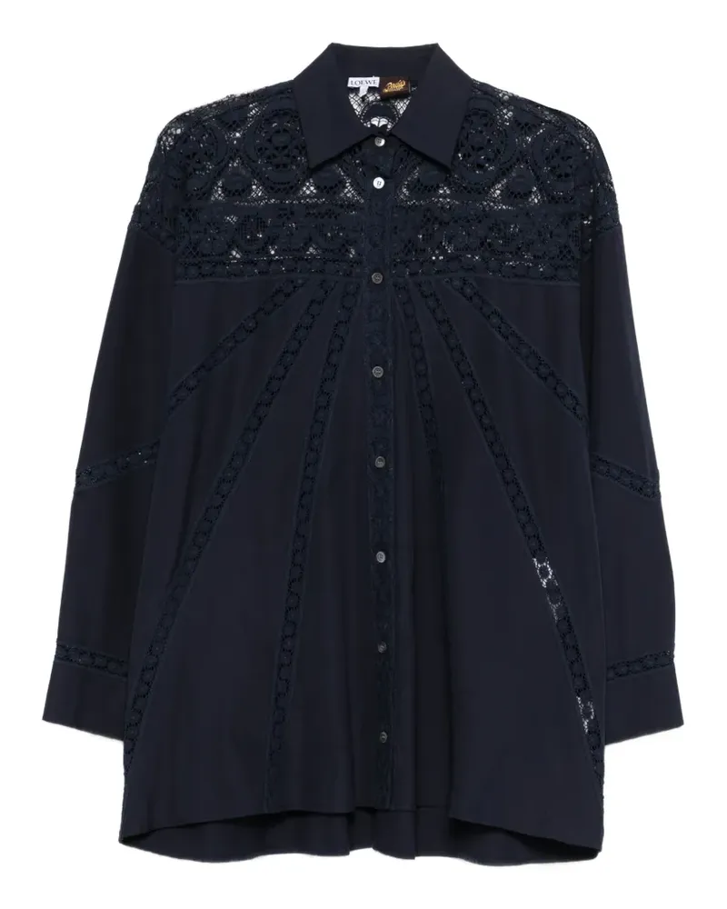 Loewe x Paula's Ibiza Hemd aus Spitze - Blau Blau