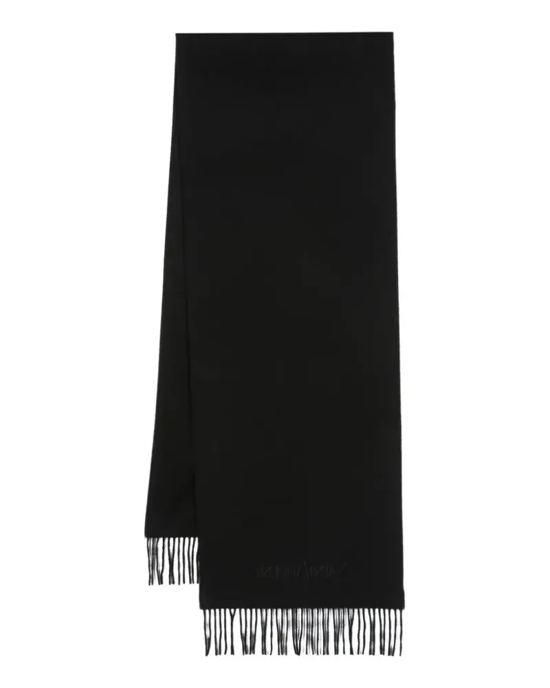 Saint Laurent fringed scarf - Schwarz Schwarz