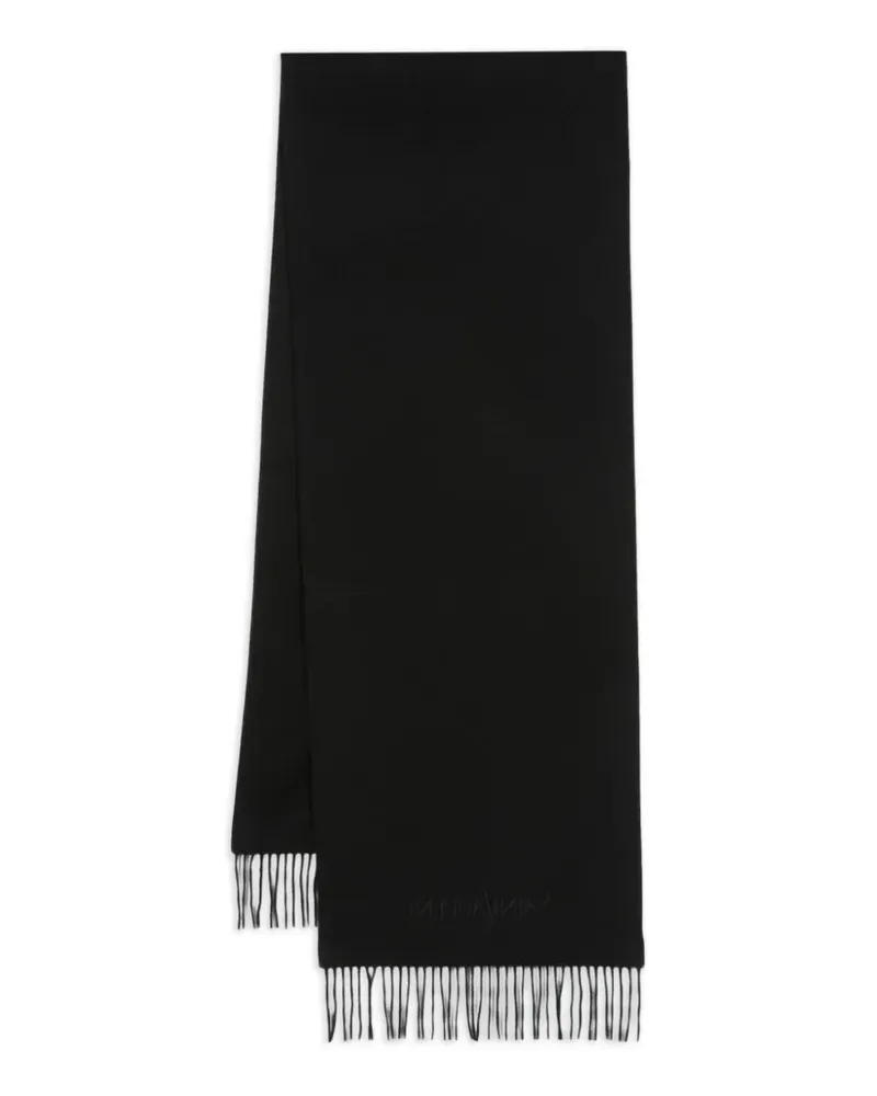 Saint Laurent fringed scarf - Schwarz Schwarz