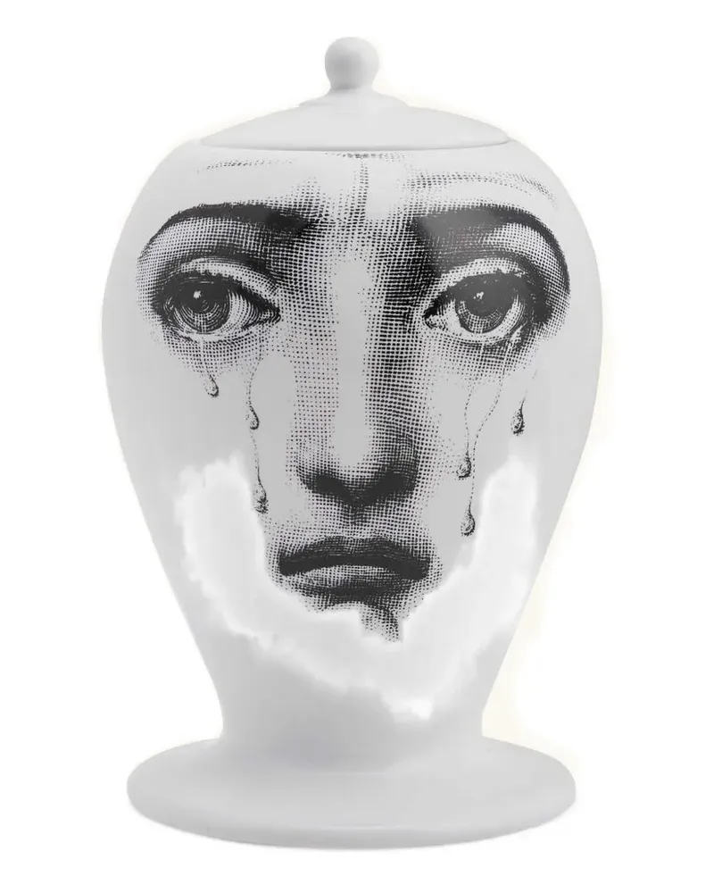 Fornasetti Il fumo fa male" Vase - Weiß Weiß