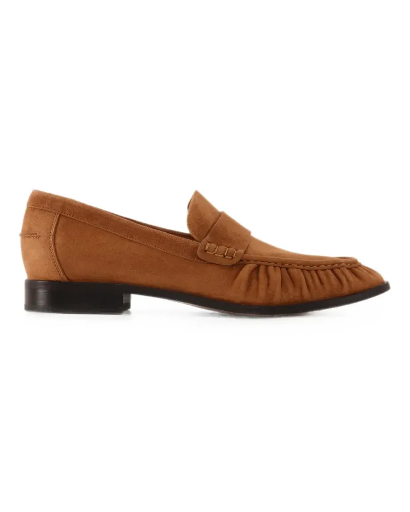 12 STOREEZ Arbat ruched-detail loafers - Braun Braun