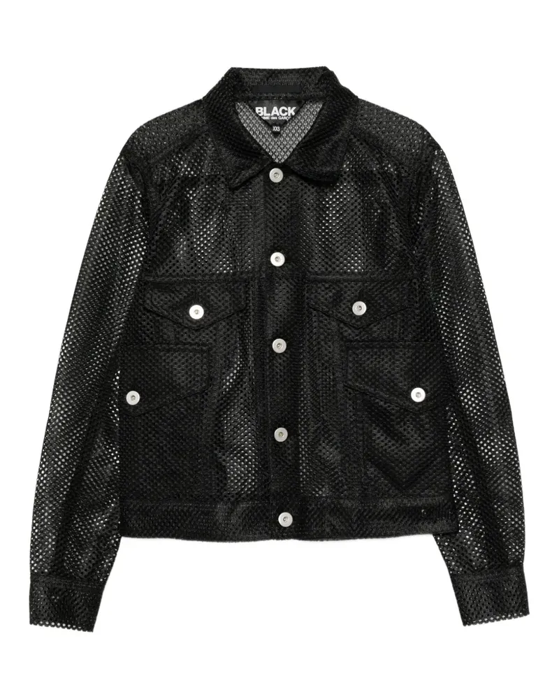 Comme des Garçons mesh button-up jacket - Schwarz Schwarz