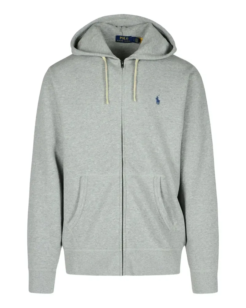 Ralph Lauren logo-embroidered zip-up hoodie - Grau Grau
