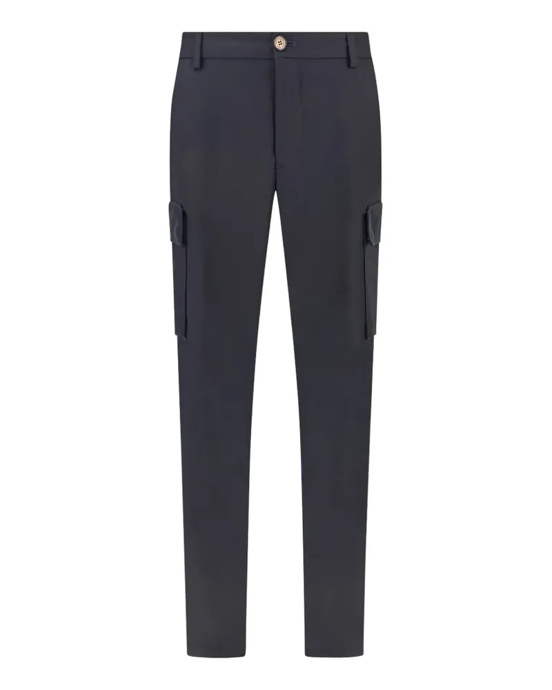 Paul & Shark Gerade Lucca Cargohose aus Schurwolle - Blau Blau