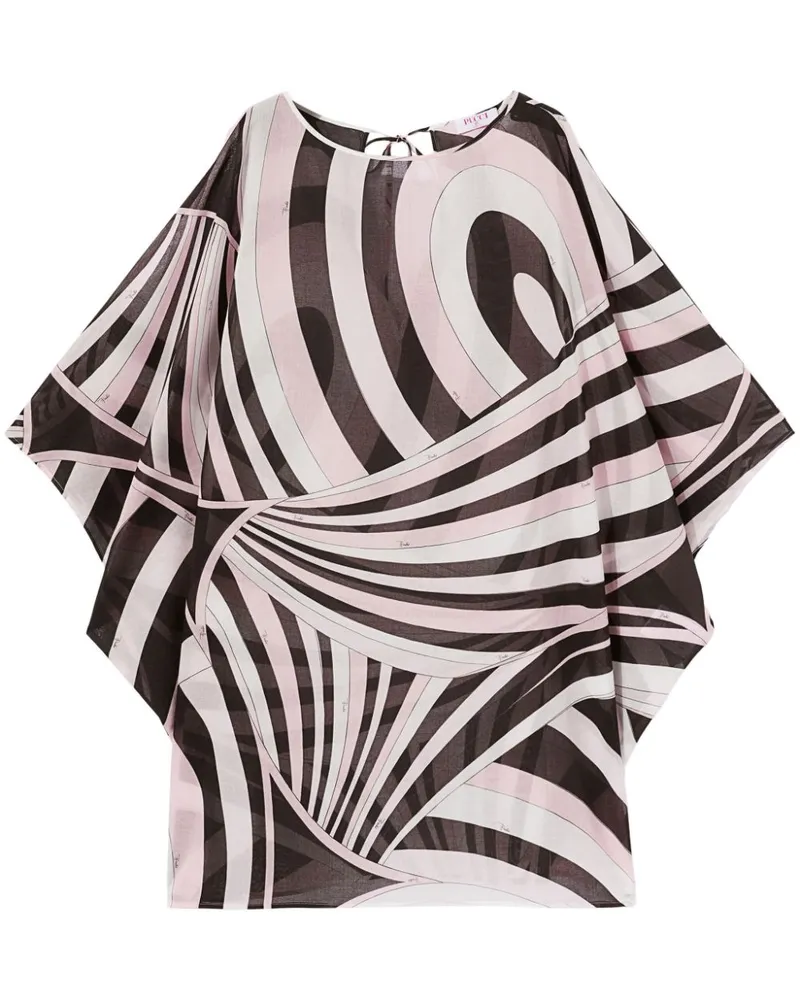 Emilio Pucci Seidenkaftan mit Print - Braun Braun