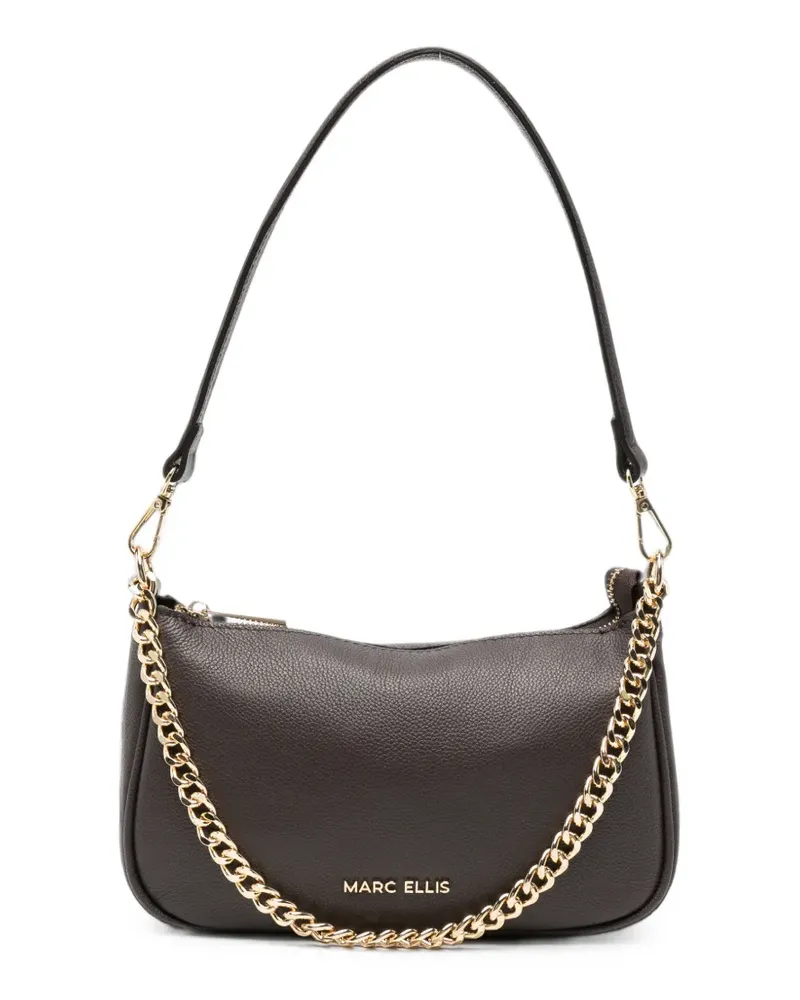 MARC ELLIS Mirtado leather shoulder bag - Braun Braun