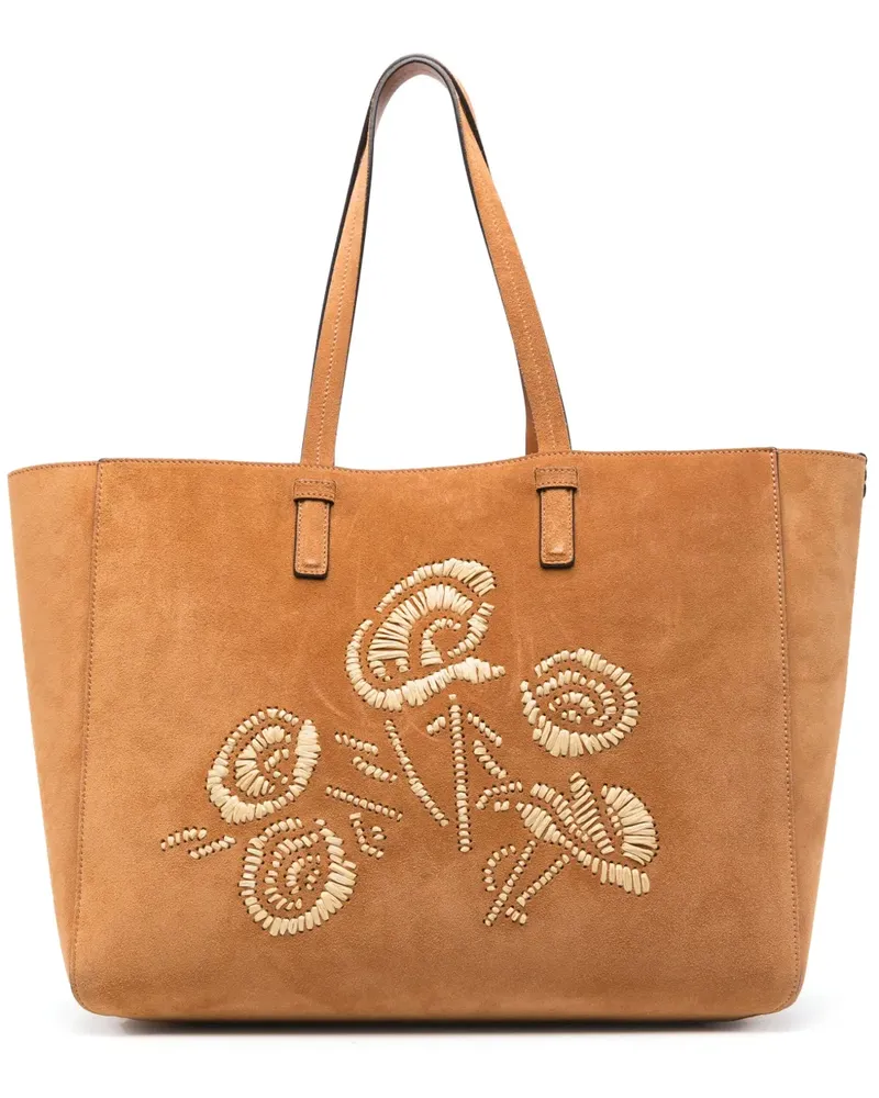 Ermanno Scervino Shopper mit Stickerei - Braun Braun
