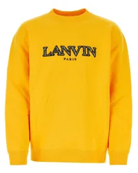 Lanvin Sweatshirt mit Logo-Stickerei Gelb