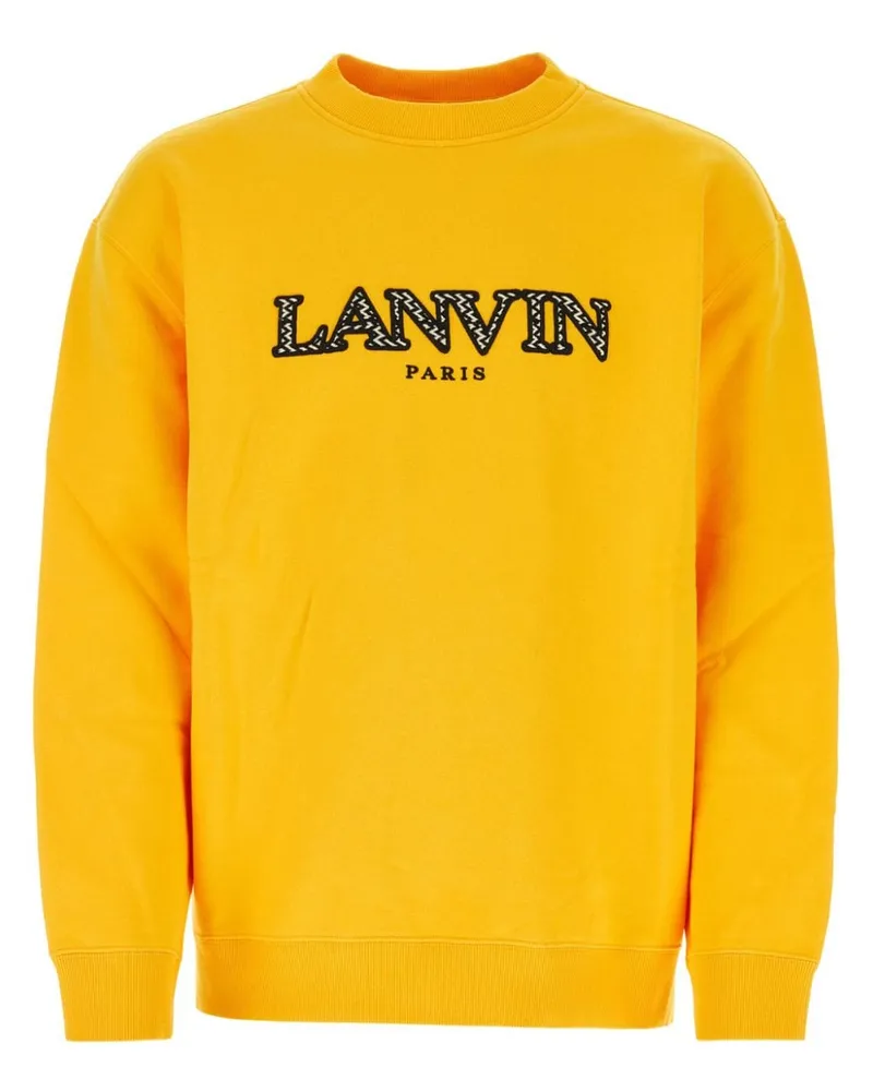 Lanvin Sweatshirt mit Logo-Stickerei - Gelb Gelb