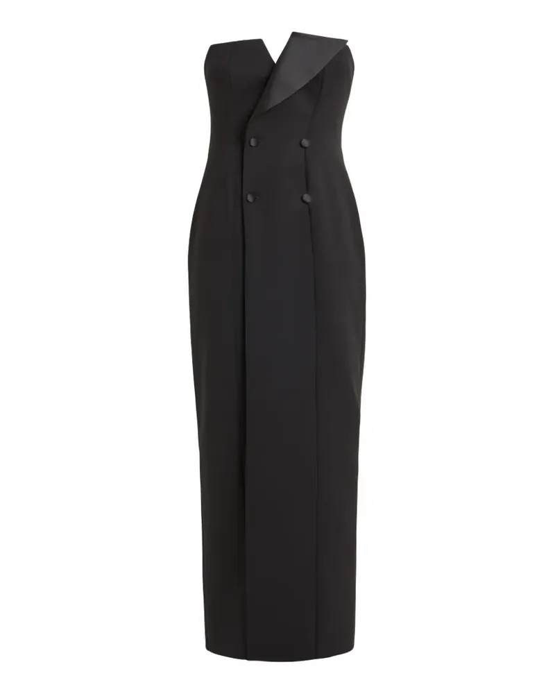 P.A.R.O.S.H. P.A.R.O H. double-breasted strapless fitted maxi dress - Schwarz Schwarz