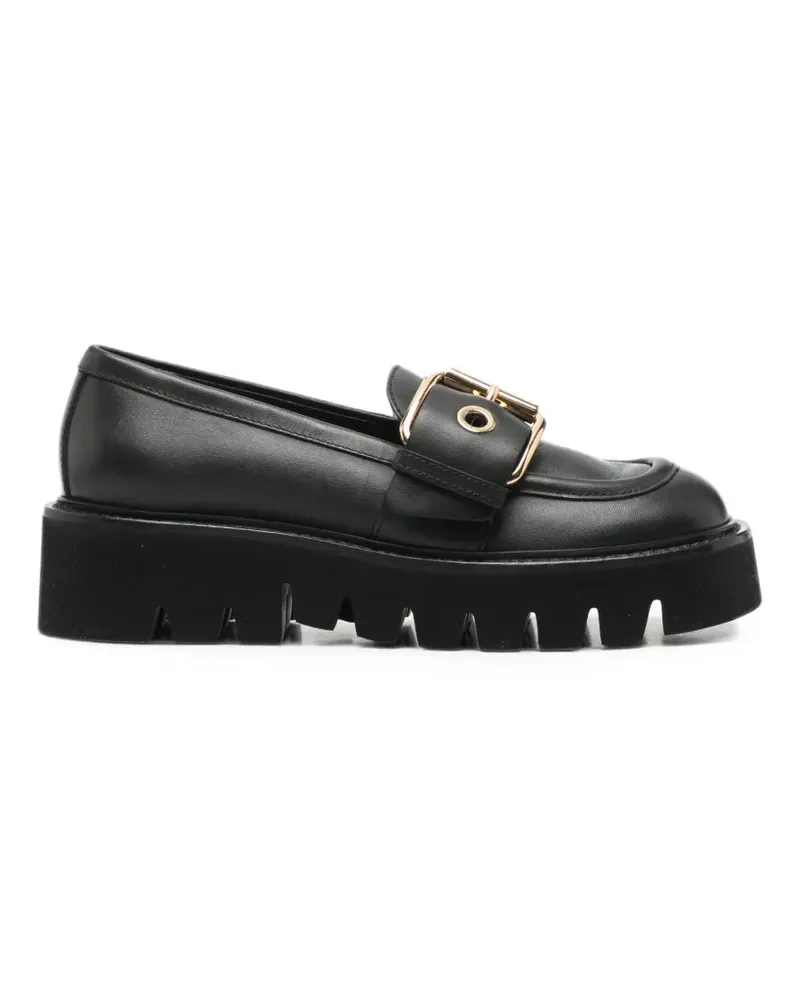 Attilio Giusti Leombruni Luggie Loafer mit Schnalle - Schwarz Schwarz