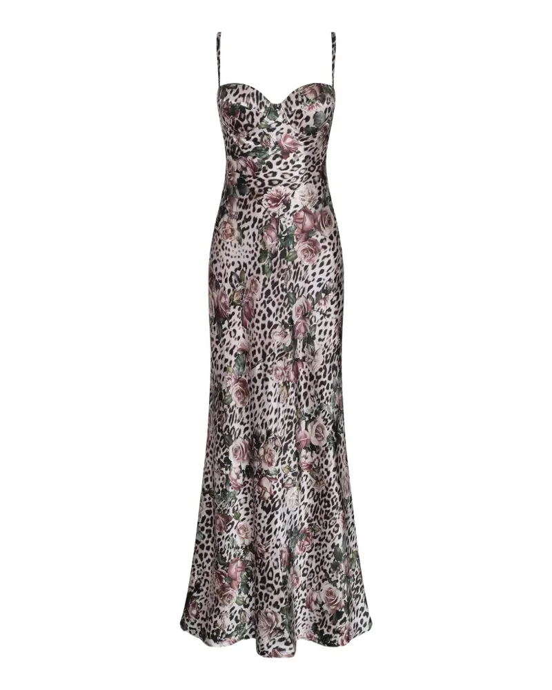 L'Agence Sayla Maxikleid mit Leoparden-Print - Nude Nude