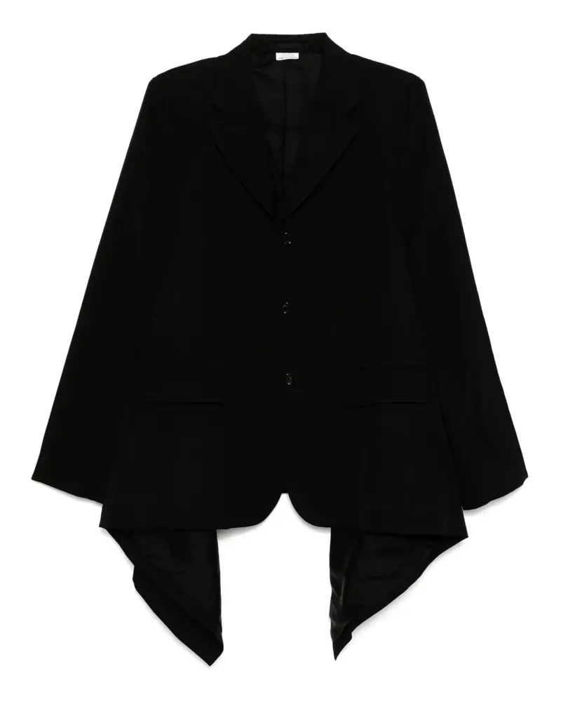 Comme des Garçons Sakko mit asymmetrischem Saum - Schwarz Schwarz
