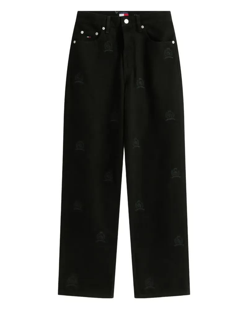Tommy Hilfiger Gemusterte Hose - Schwarz Schwarz