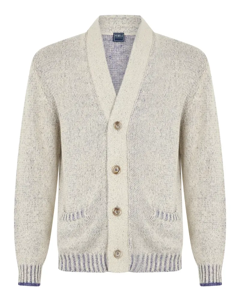 Fedeli V-neck cardigan - Nude Nude