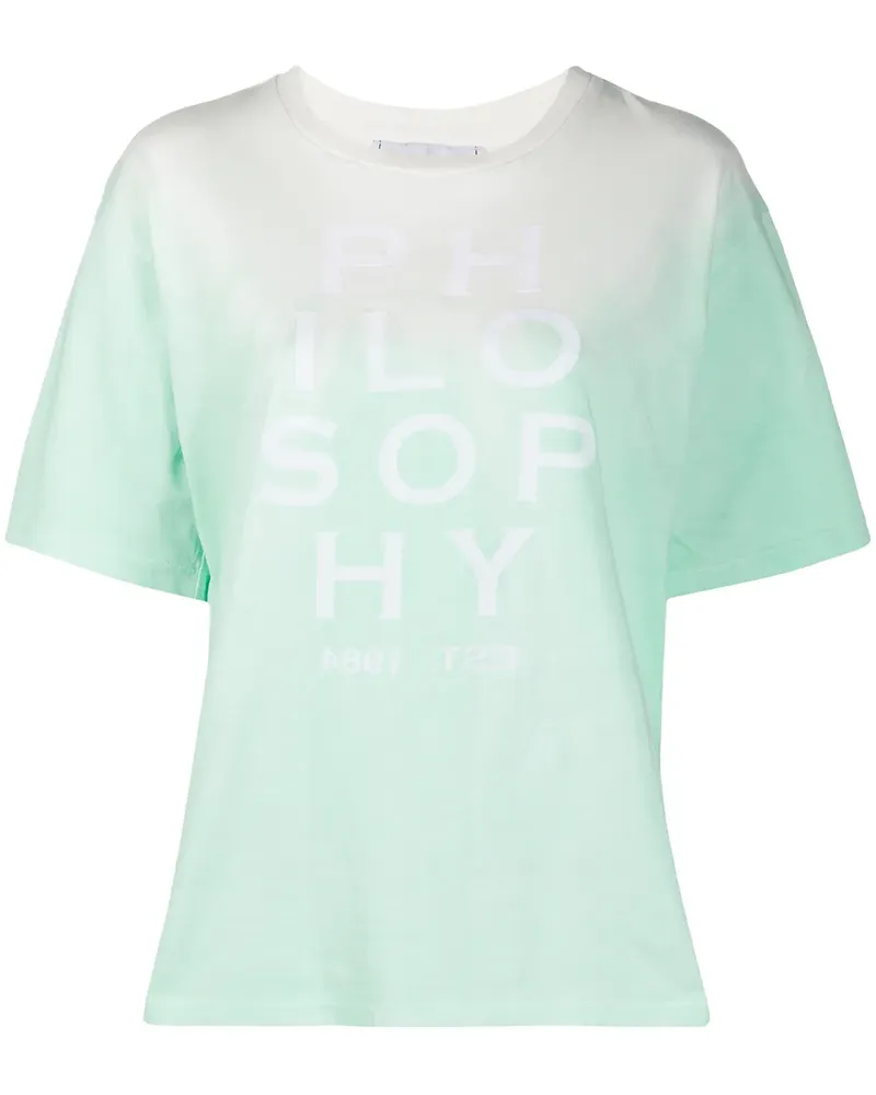 Philosophy Di Lorenzo Serafini T-Shirt mit Batikmuster - Grün Grün