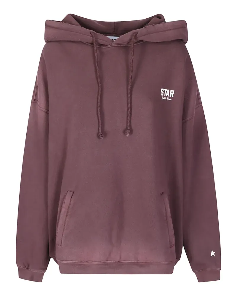Golden Goose Hoodie mit Logo in Bordeauxrot - Braun Braun