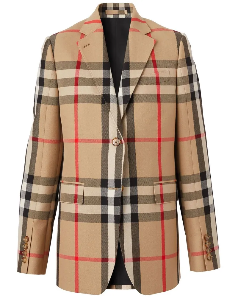 Burberry Karierte Jacquard-Jacke - Nude Nude