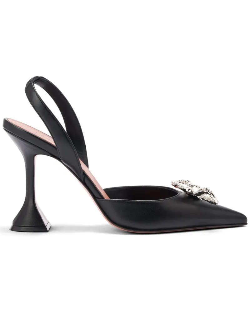 Amina Muaddi Rosie Slingback-Pumps 95mm - Schwarz Schwarz
