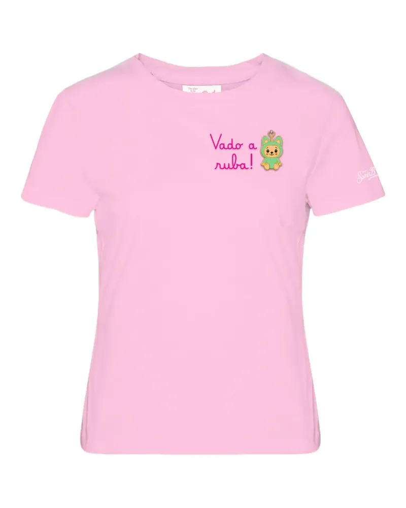 MC2 Saint Barth T-Shirt mit grafischem Print - Rosa Rosa