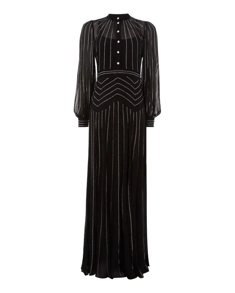 Temperley London Villanelle buttoned embellished maxi dress - Schwarz Schwarz