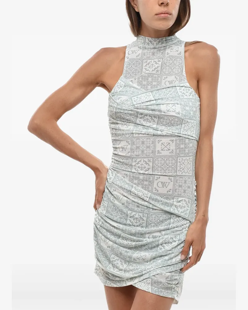 OFF-WHITE Maiolica draped mini dress - Nude Nude