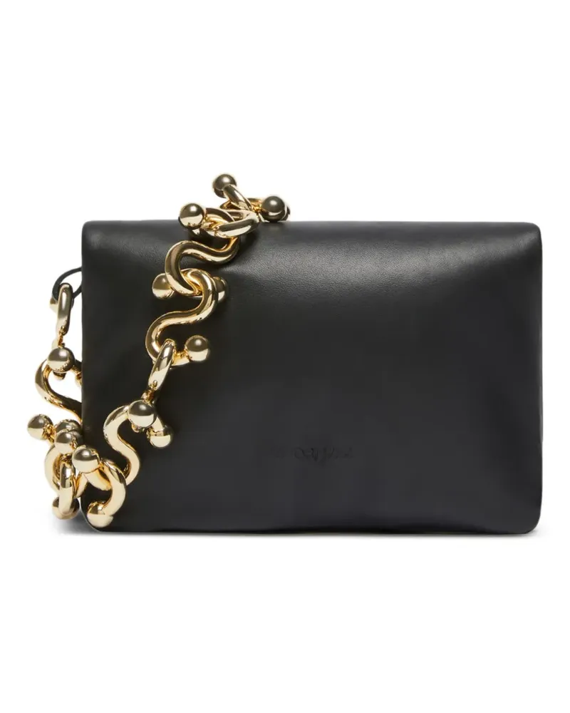 SPORTMAX Handtasche mit Zierkette - Schwarz Schwarz