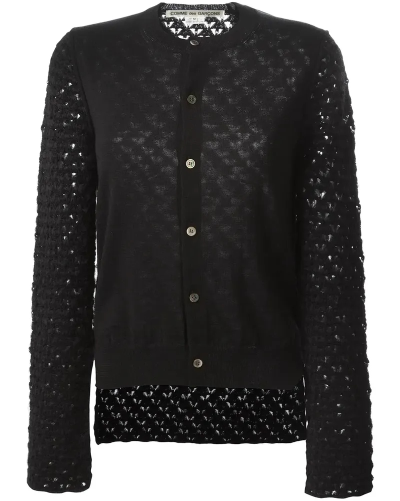 Comme des Garçons Cardigan mit Strickärmeln - Schwarz Schwarz
