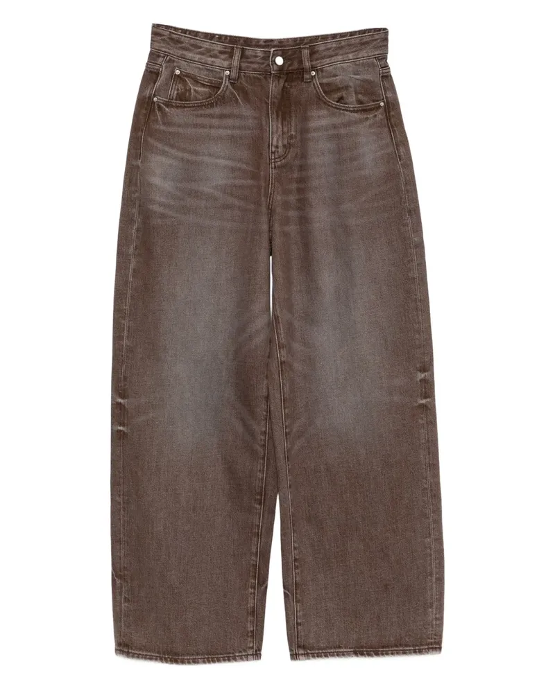 JNBY Wide-Leg-Jeans mit Umschlag - Braun Braun