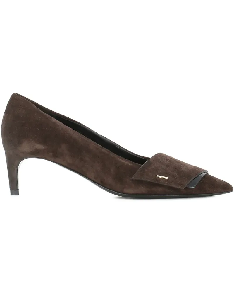 Roberto del Carlo Wildleder-Pumps mit spitzer Kappe 55mm - Braun Braun