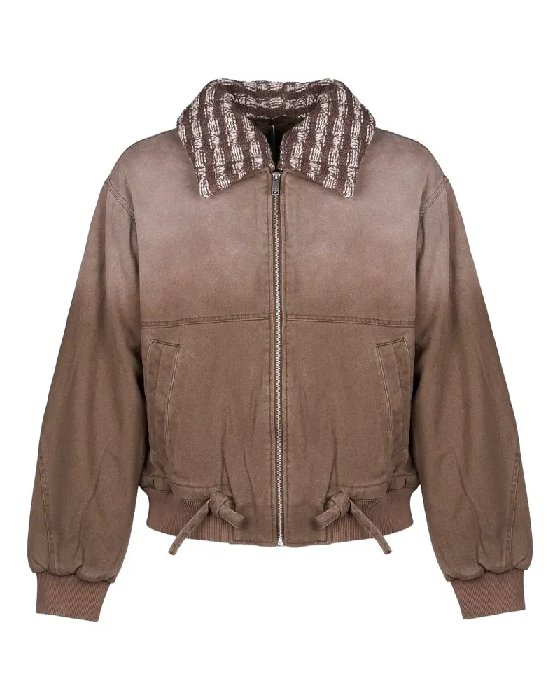 Axel Arigato Jacke mit gestricktem Kragen - Braun Braun
