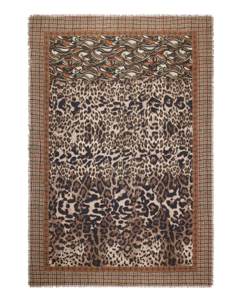 Pierre-Louis Mascia Euclidex Schal mit Leopardenprint - Braun Braun