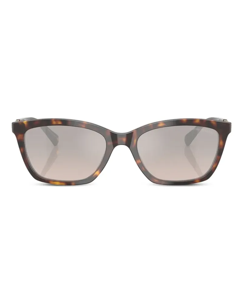 Emporio Armani Eckige Sonnenbrille in Schildpattoptik - Braun Braun