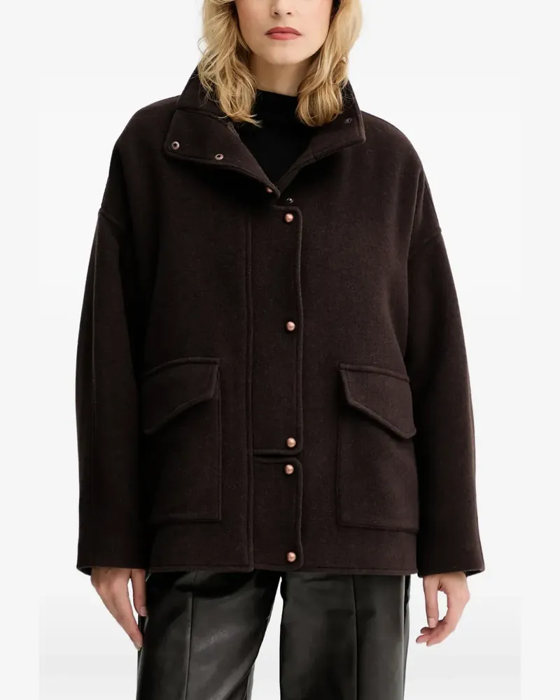 Sessùn single-breasted coat - Braun Braun
