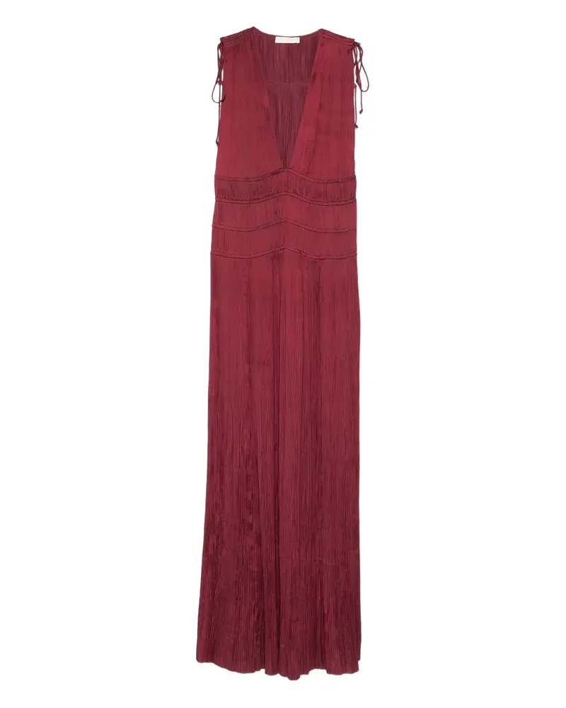 Ulla Johnson Tasneem V-neck tie-shoulder maxi dress - Rot Rot