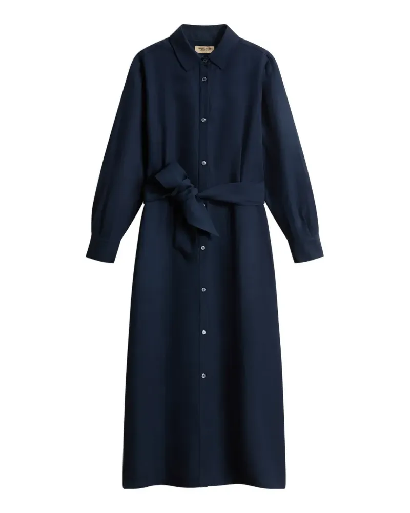 Woolrich shirt belt midi dress - Blau Blau