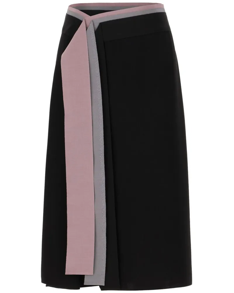 Fendi Rock aus Seide - Schwarz Schwarz