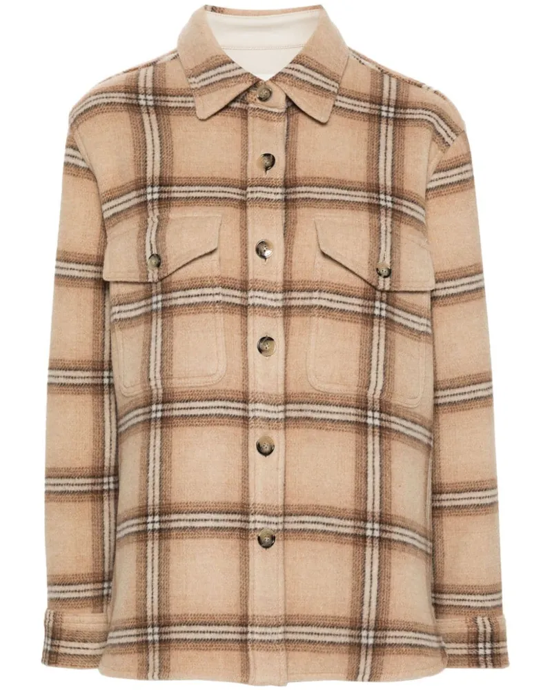 Isabel Marant Karierte Faxona Hemdjacke - Braun Braun