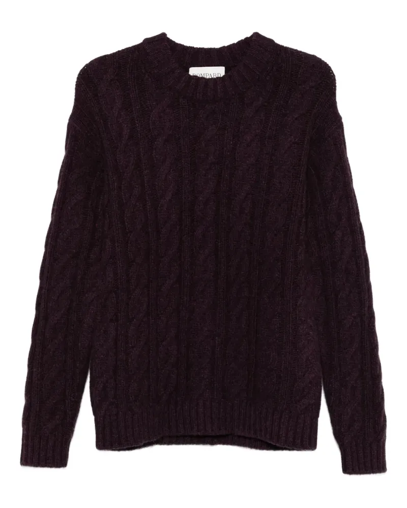 Eric Bompard Pullover mit Zopfmuster - Violett Violett