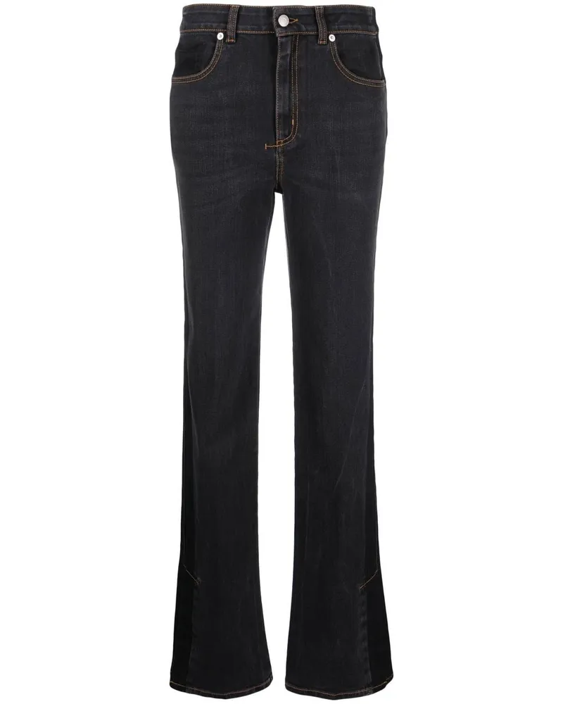 Alexander McQueen Bootcut-Jeans mit Logo - Schwarz Schwarz