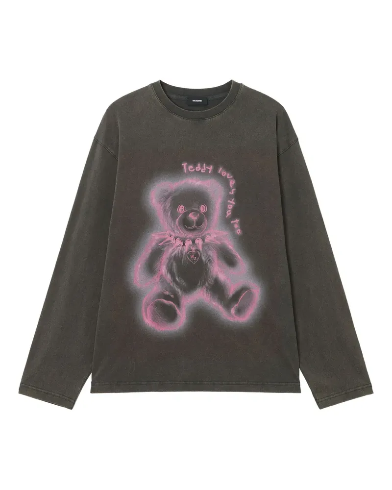 WE 11 DONE teddy-graphic T-shirt - Grau Grau