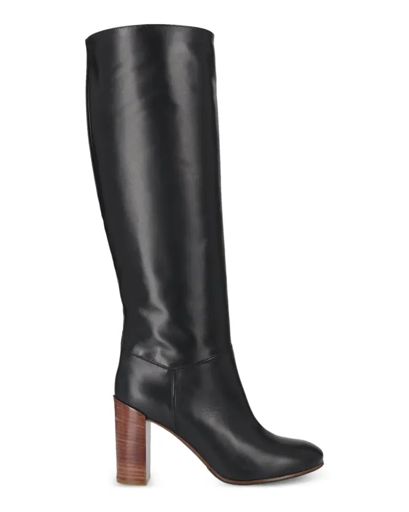 Fortela Elizabeth almond-toe leather boots - Schwarz Schwarz